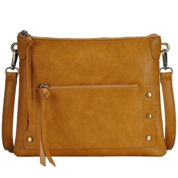 Antik Kraft Handbags - Antik Kraft Mustard Crossbody Bag